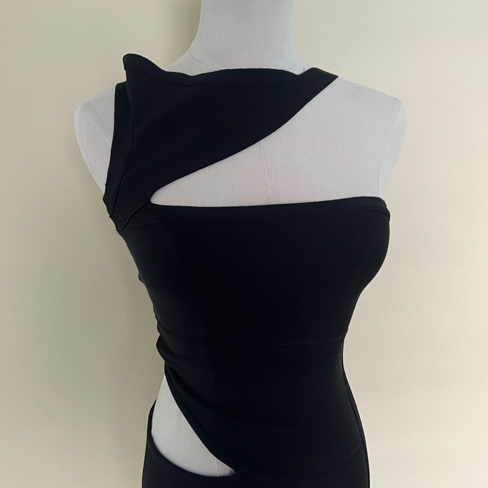 Herve Leger sexy black bandage dress size extra small